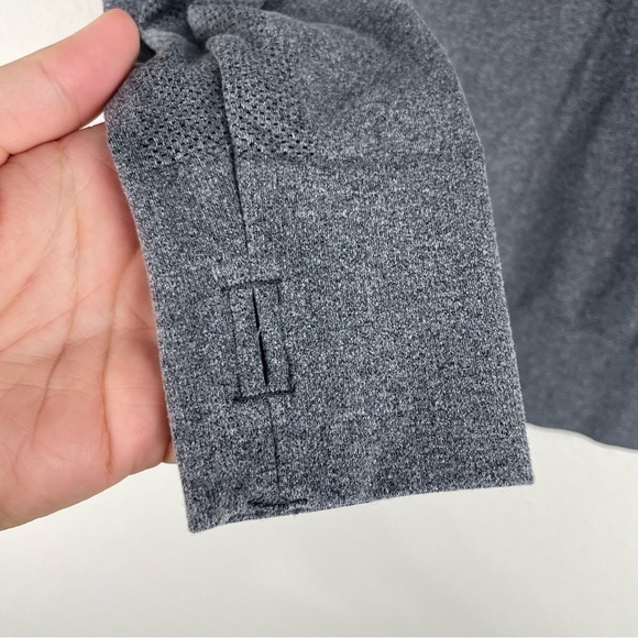 ZYIA Active Gray Seamless Long Sleeve Active Athleisure Top - Picture 2 of 5